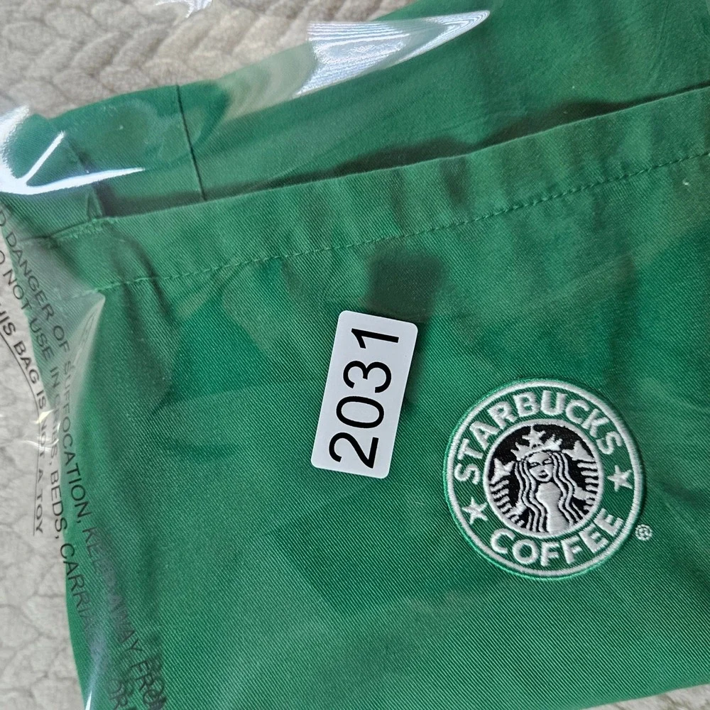 Starbucks Coffee Barista Green Apron Embroidered Logo Pockets 191321 Mens Womens